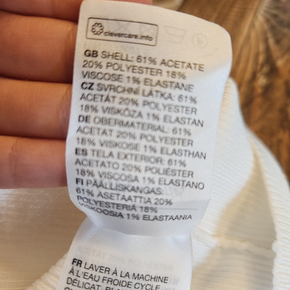 & Other Stories Stretch Rib V Cut Tank Top White Size Large - Picture 9 of 9